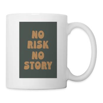 No Risk No Story – Live bravely, be real - Mug - white - Right