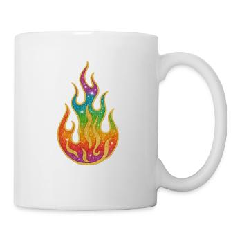 Fire | Rainbow Flame Glitter Splendor - Mug - white - Right