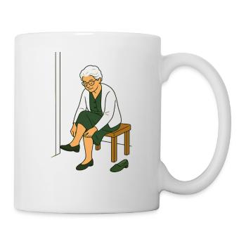 Chaussures de rechange de grand-mère - Mug blanc - blanc - Droite