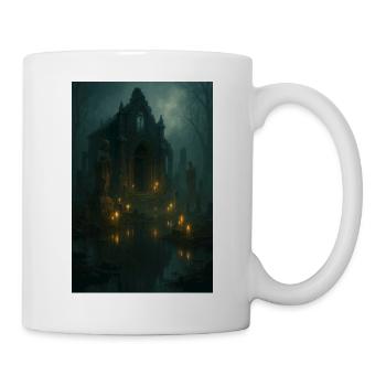 Gothic ruin by moonlight - Mug - white - Right