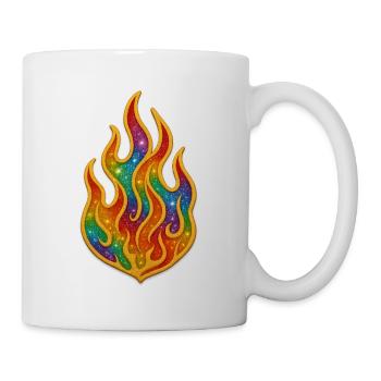 Rainbow Fire Patch - Mug - white - Right