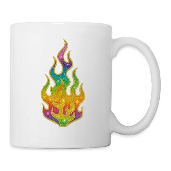 Rainbow Flames Glitter - Mug - white - Right