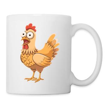 Funny Chicken Cartoon Farm Humor - Mug - white - Right