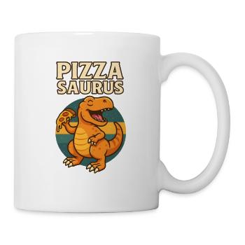Pizza Saurus Dino with pizza - Mug - white - Right