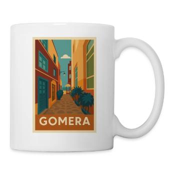 Gomera Insel Street Poster - Tasse - Weiß - Rechts