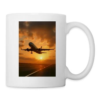 Startende Flugzeuge - Tasse - Weiß - Rechts