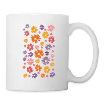 Colorful Sea of Flowers - Daisies Daisy Daisies - Mug - white - Right