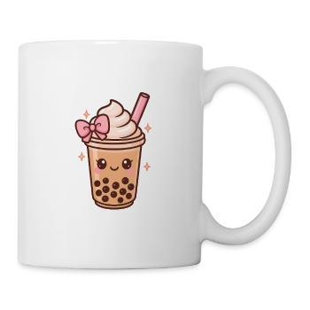 Cute Boba with Bow, Bubble Tea Girl - Mug - white - Right