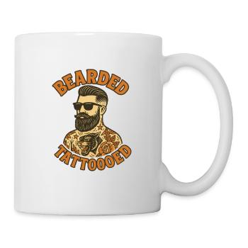 Barbu et tatoué - Mug blanc - blanc - Droite