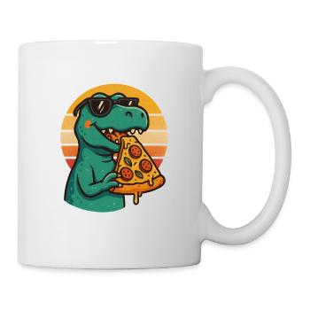 Pizza Saurus Rétro - Mug blanc - blanc - Droite