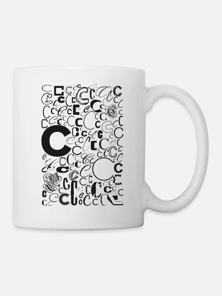 Typo C – Buchstaben Design für Schriftliebhaber - Tasse - Weiß
