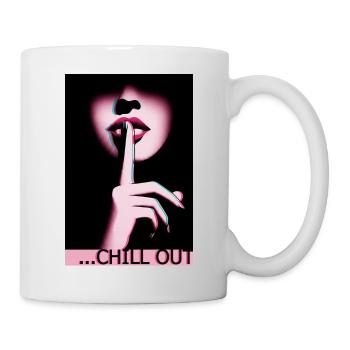 Shhh Chillout Lippenbild - Tasse - Weiß - Rechts