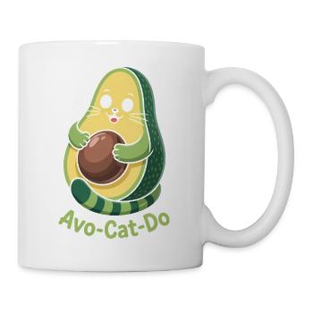 Avo-Cat-Do - Funny Cat Avocado T-Shirt - Mug - white - Right