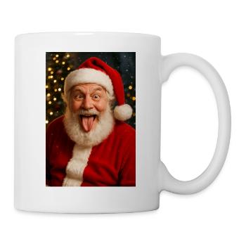 Joyeux Noël - Père Noël fou - Mug blanc - blanc - Droite