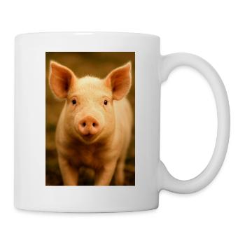 Tier, Schwein - Tasse - Weiß - Rechts