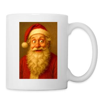 Joyeux Noël - Père Noël fou - Mug blanc - blanc - Droite
