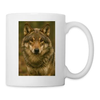 Animal, loup - Mug blanc - blanc - Droite