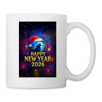 Winterwolf Neujahr 2026 - Tasse - Weiß - Rechts