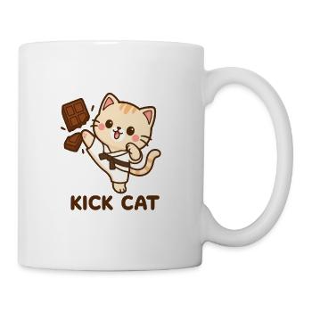 Kickkatze - Tasse - Weiß - Rechts