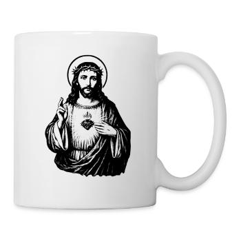 Sacred Heart StreetArt Stencil Style - Mug - white - Right