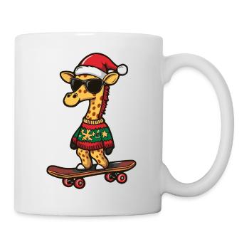 Giraffe Weihnachten Lustig - Tasse - Weiß - Rechts