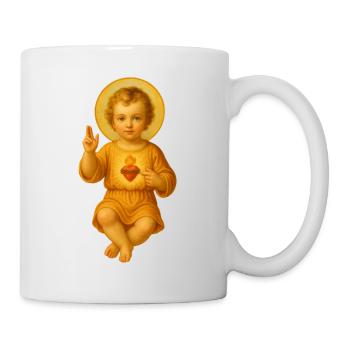Junges Heiliges Herz Motiv - Tasse - Weiß - Rechts