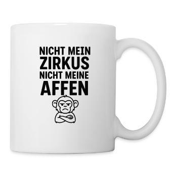 Not My Circus Monkey Cartoon - Mug - white - Right