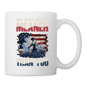 Ne coincez pas quelque chose de plus méchant que votre ferme - Mug blanc - blanc - Droite