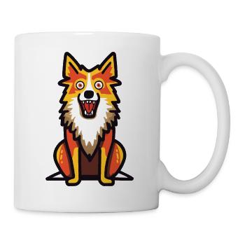 Border Collie Hund Halloween Zombie - Tasse - Weiß - Rechts