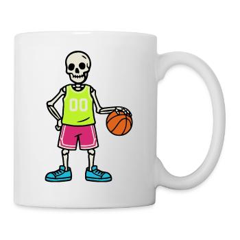 Skelett Basketball – Neon Trikot 00 - Tasse - Weiß - Rechts
