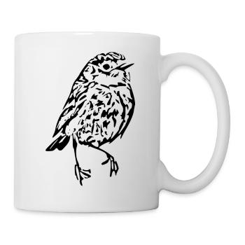 T-shirt oiseau idée cadeau Noël - Mug blanc - blanc - Droite