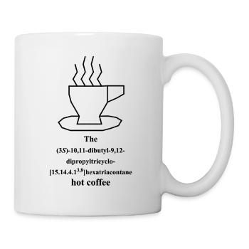 café chaud - IUPAC Nomeclature - Humour nerd - Mug blanc - blanc - Droite