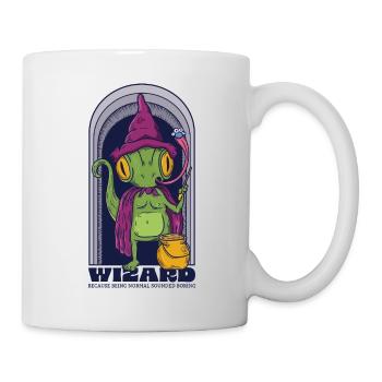 Wizard Lizadr Reptile Weird Cartoon - Mug - white - Right
