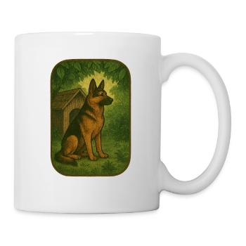 Retro Forest Dog - Mug - white - Right