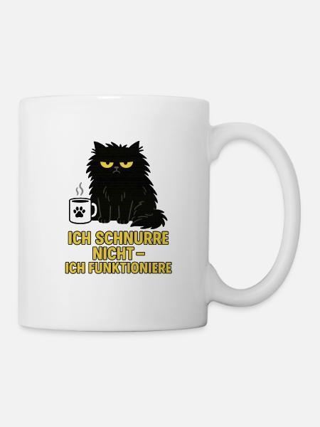 I don't purr – I function (cat) - Mug - white
