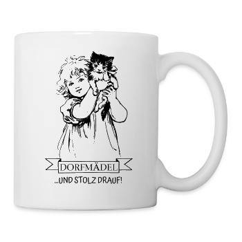 Village Girl with Kitten - Village Girl & Village Child - Mug - white - Right