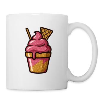Pink Glitzer Eiscreme Becher - Mug - white - Right