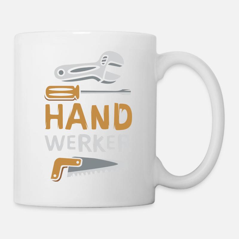 Handwerker Design mit Werkzeugen - Tasse - Weiß