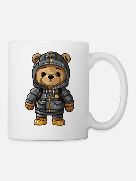 Bär Winter Comic Niedlich - Tasse - Weiß