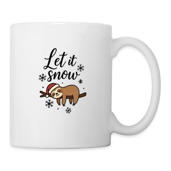Cuddly Sloth Let it Snow Christmas Motif - Mug - white - Right