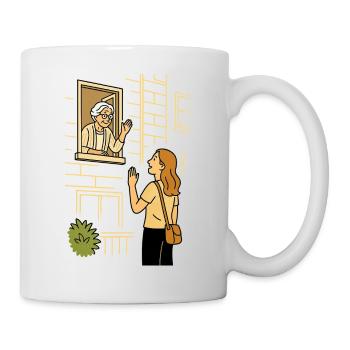 Oma Karin nach Hause begleiten - Tasse - Weiß - Rechts