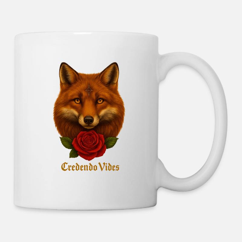 Renard à la rose - Credendo Vides - Mug blanc - blanc