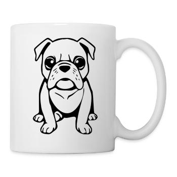 Bulldog Dog Shirt Gift - Mug - white - Right