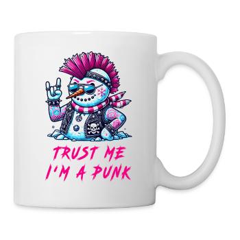 Punk Schneemann – Trust Me - Tasse - Weiß - Rechts
