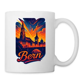 Ville de Berne Suisse Silhouette Cadeaux Artistiques - Mug blanc - blanc - Droite