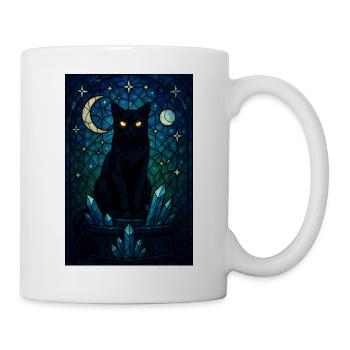 Prisme de cristal Midnight Cat - Mug blanc - blanc - Droite