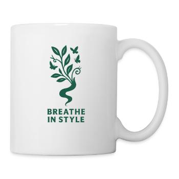 french inhale - respire en style - Mug - white - Right