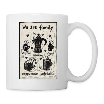 Nous sommes une famille - Café - Mug blanc - blanc - Droite