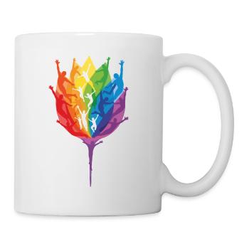 La société arc-en-ciel en mouvement - Mug blanc - blanc - Droite