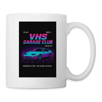 VHS Garage Club Neon Car Années 90 - Mug blanc - blanc - Droite